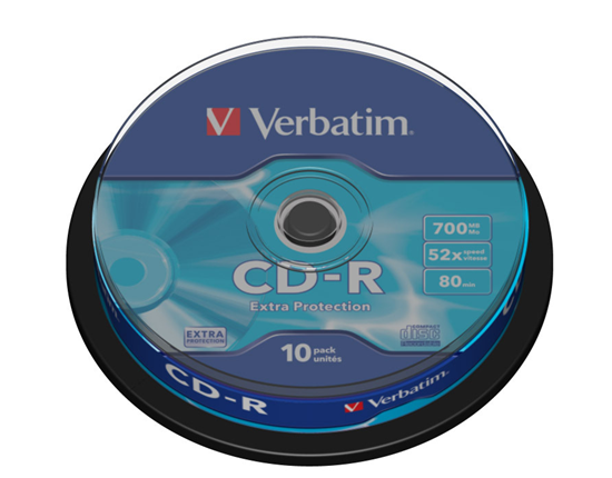 Obrázok z CD-R Verbatim 700MB 52x cake*10 43437