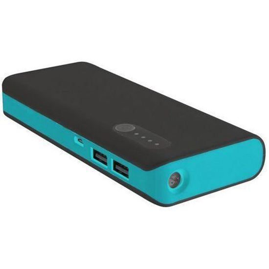 Obrázok z Platinet Power bank 13000mAh + micro USB + svetlo black/blue