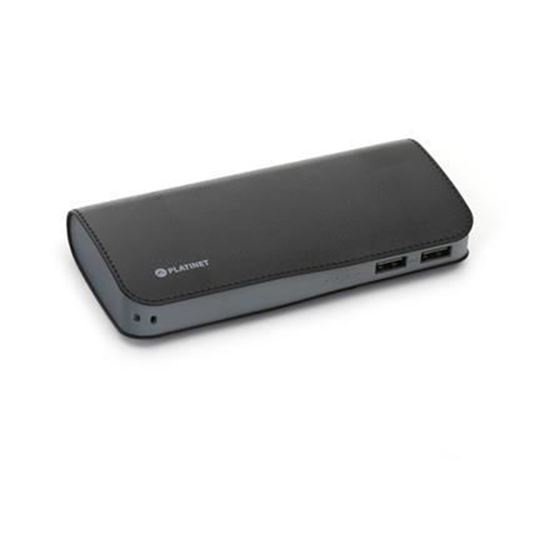 Obrázok z Platinet Power bank 9000 mAh Leather + micro USB kábel black