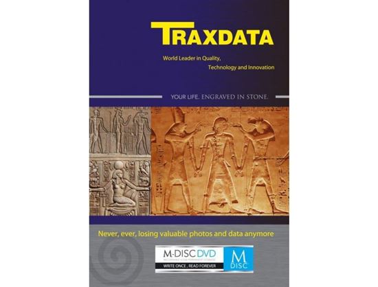 Obrázok z DVD-R Traxdata 4,7GB 4X M-DISC Print. Archival DVD BOX*3