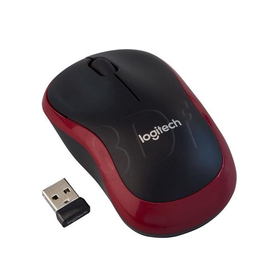 Obrázok z Myš bezkáblová Logitech M185, red,  910-002237; 1000 DPI; 
