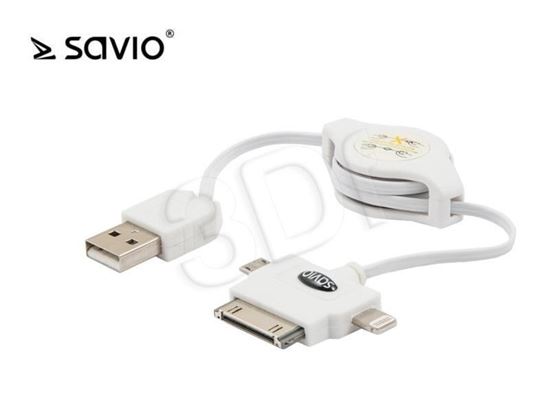 Obrázok z Savio kabel splitter USB - Apple 30-Pin, Lightning, Micro USB CL-72
