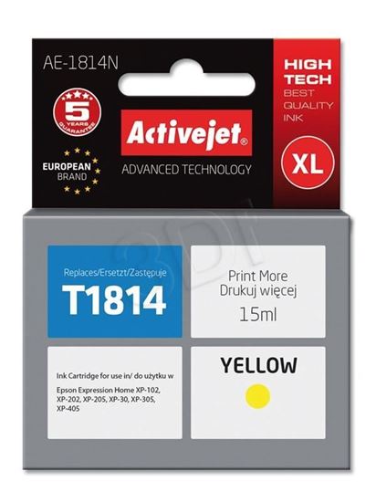 Obrázok z ActiveJet AE-1814N Epson T1814 yellow