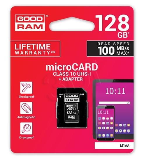 Obrázok z GoodRam M1AA-1280R12 (128GB; Class 10; Adapter)