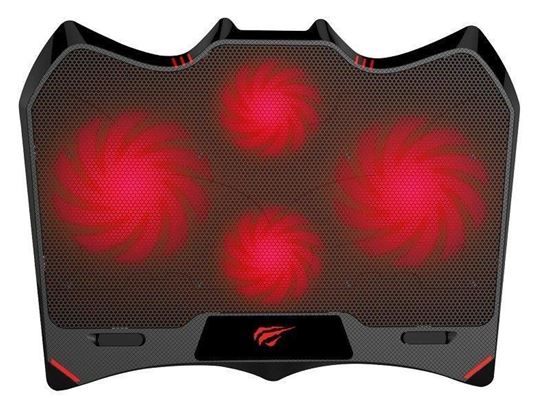Obrázok z Chladiaca podložka pod notebook HAVIT F2081 (16 - 17.x cali; 4xFUN; HUB)