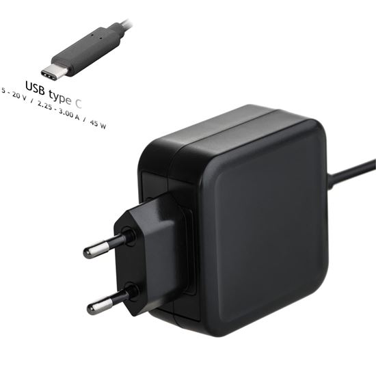 Obrázok z Akyga Napájací adaptér pre notebook AK-ND-60 45W; USB typu C