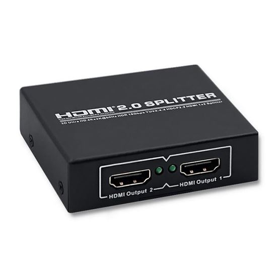 Obrázok z QOLTEC aktívny rozdeľovač HDMI SPLITTER | V.2.0 | 1X2
