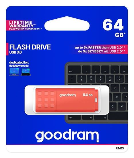 Obrázok z GoodRam 64GB UME3 USB 3.0 Orange