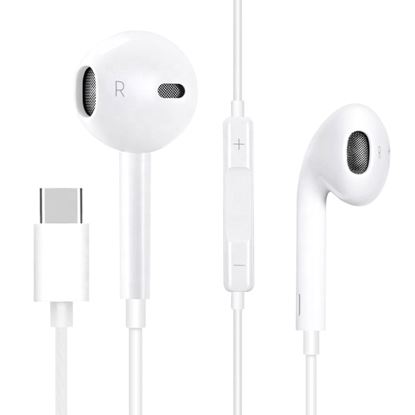 Obrázok: FIESTA EARPHONES WITH MIC USB C WHITE
