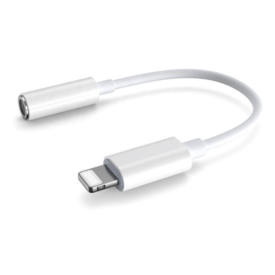 Obrázok z PLATINET SMARTPHONE ADAPTER LIGHTNING TO AUX WHITE