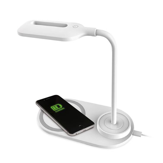 Obrázok z Platinet stolná lapma LED, Wireless Charger, 10W WHITE