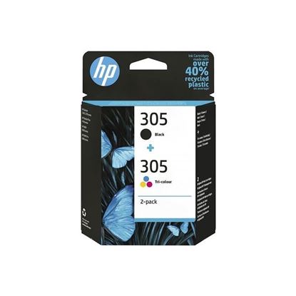 Obrázok: HP 305 2-Pack Tri-color/Black Original Ink Cartridge 6ZD17AE