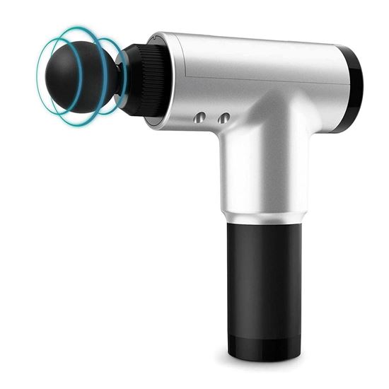 Obrázok z Platinet Masážna pištoľ vibračná 1500mAh, 3200rpm, 4 mas. hlavice