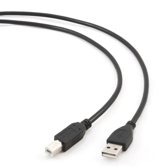 Obrázok z Kábel GEMBIRD USB 2.0 typu AM -  BM; 3m; black
