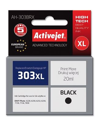 Obrázok: ActiveJet AH-303BRX náhrada HP 303XL T6N04AE 20ml, 600str., black