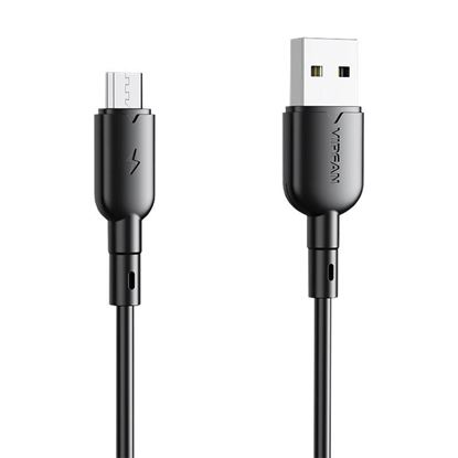 Obrázok: Kábel USB na Micro USB VFAN Colorful X11, 3A, 1m (čierny)