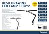Obrázok z PLATINET stolová lampa s dvomi hlavami 160 LED, FLEXY2 20W  +klip BLACK 