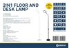 Obrázok z Platinet stolová/podlahová lampa SCOPE 10W 87 LED 500 LM s apadtérom black