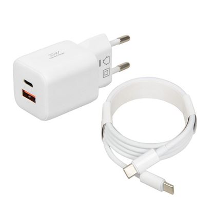 Obrázok: Nabíjačka iBOX C-42 GAN PD33W USB A+C WHITE