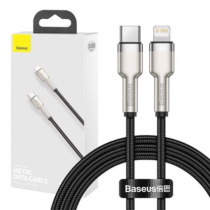 Obrázok: Baseus kábel USB-C pre Lightning Cafule, PD, 20 W, 1 m (čierny)