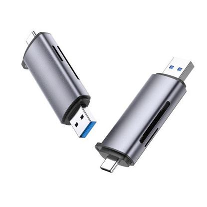 Obrázok: Čítačka pamäťových kariet  Ugreen  SD/micro SD na USB-A 3.0/USB-C 3.0 (CM185) 