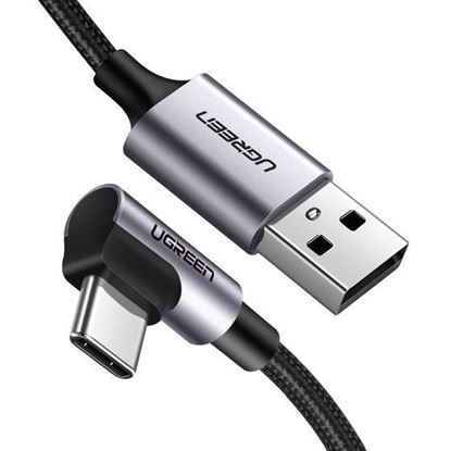 Obrázok: Ugreen kábel USB - USB-C (uhlový) 3A 1m