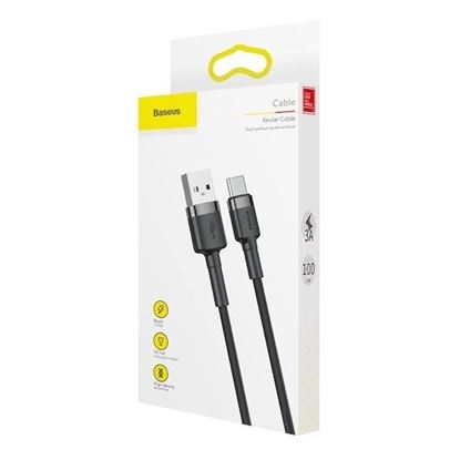 Obrázok: Baseus Cafule USB - USB Type-C 3A 1 m (sivý+čierny)