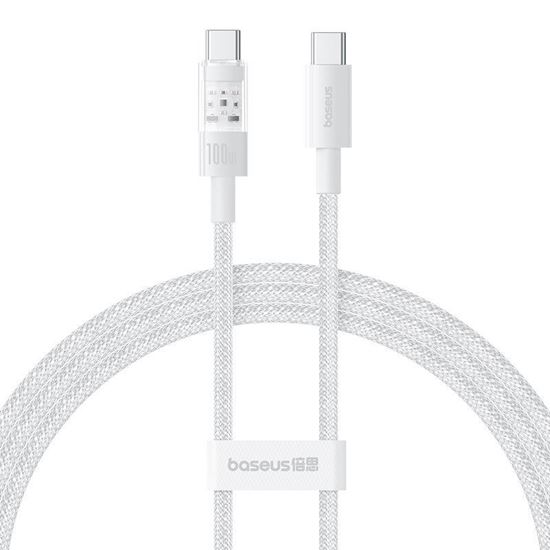 Obrázok z Kabel Baseus Gem Typ C-Typ C 100W 1m (white)