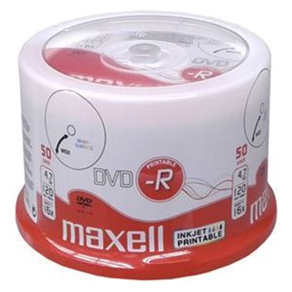Obrázok: DVD-R Maxell Printable 4,7GB 16x 50ks/cake