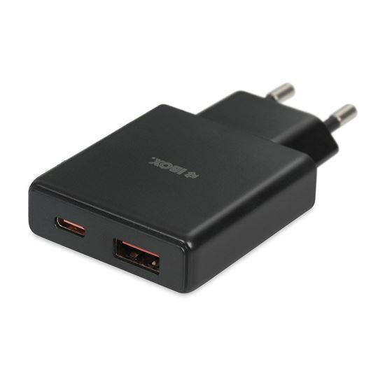 Obrázok z Nabíjačka iBOX C-43 GAN PD30W SLIM USB A+C BLACK