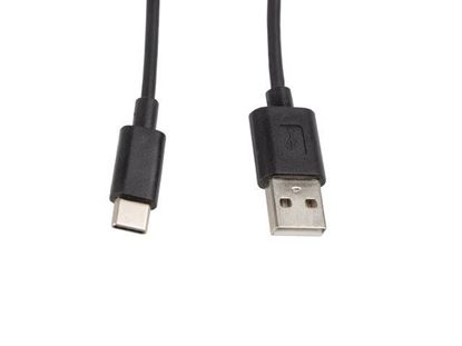 Obrázok: Lanberg kábel USB 2.0 typu A M - USB typu C M; 1m; black
