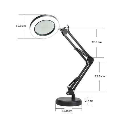 Obrázok: Platinet stolná lampa MAGNIFY 10W, 1 hlavica, 48 LED, 3x zväčšovacia šošovka + nabíjačka