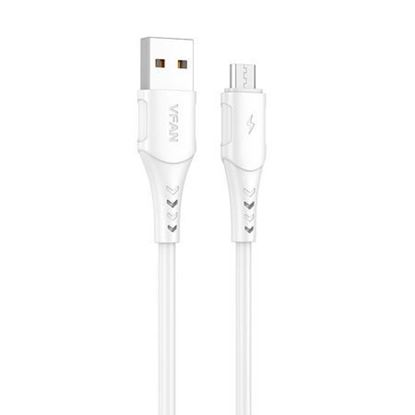 Obrázok: Kábel USB na Micro USB VFAN Colorful X12, 3A, 1 m (biely)
