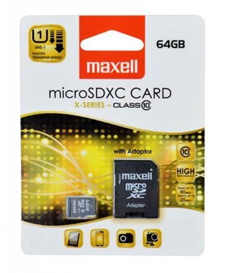 Obrázok z Maxell micro SDXC 64GB + adaptér