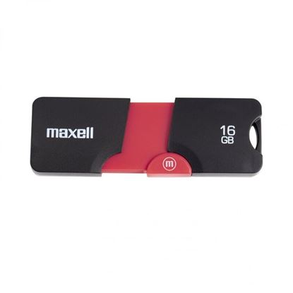 Obrázok: Maxell UBS 16GB 2.0 s výsuvným konektorom, čierno-červený