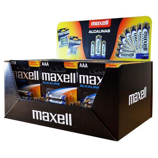 Obrázok z Maxell batéria Alkaline LR03/AAA blister4 (30 blistrových balení/120 ks)