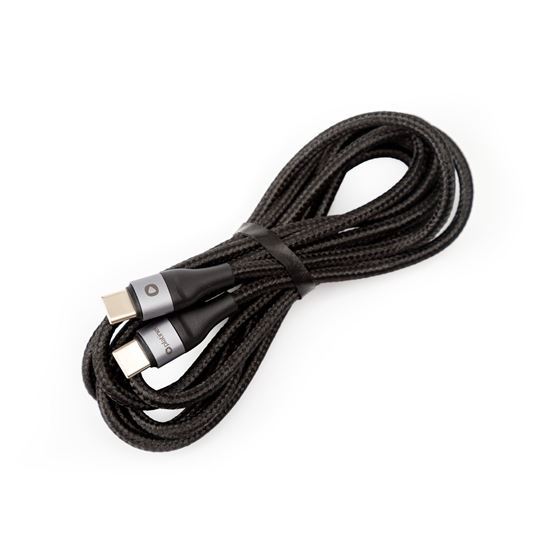 Obrázok z 	

PLATINET SMARTPHONE CABLE TYPE C TO TYPE C 2.1A 42W 2M  BLACK BRAIDED