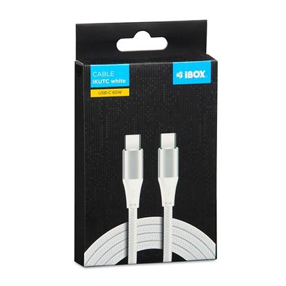 Obrázok: IBOX kábel USB TYP-C - TYP-C 60W 1M PD/QC White